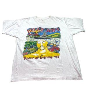 Vintage Billy Joel River Of Dreams 1993 Concert Tour Shirt XL/XXL 90s Band Tee